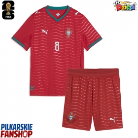 Koszulka piłkarska Portugalia Bruno Fernandes #8 Strój Domowy dla dzieci MŚ 2026 tanio Krótki Rękaw (+ Krótkie spodenki)
